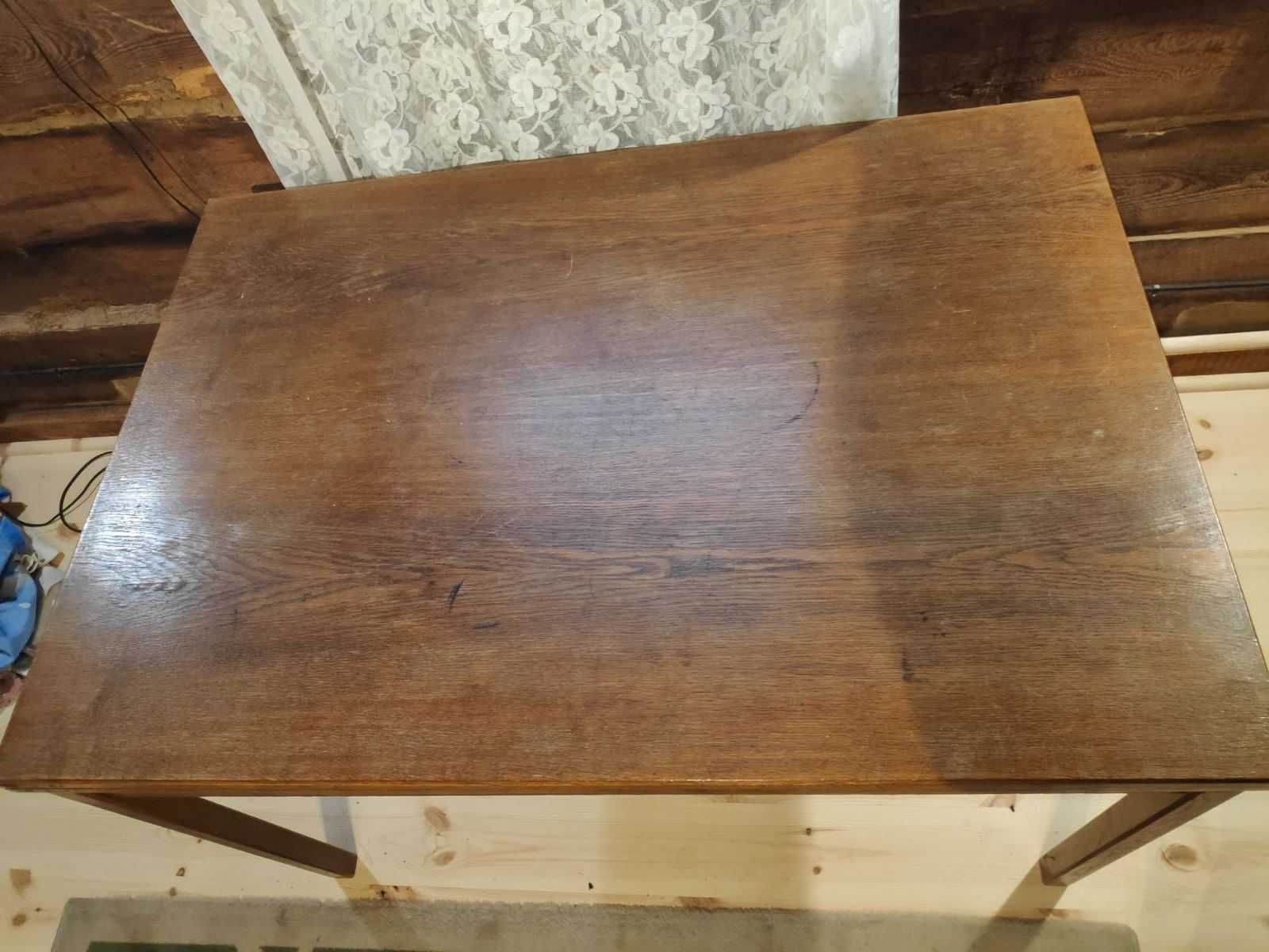 duży stół drewniany rozkładany lata 60-70 VIntage sz.80, dł. 115-230cm