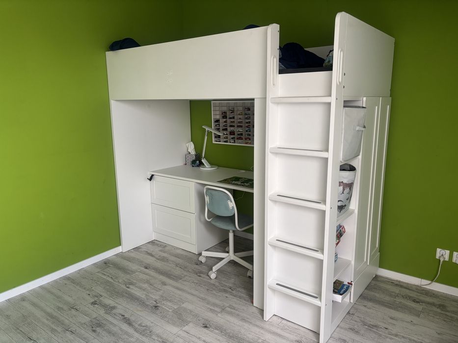 Łóżko piętrowe na antresoli 90x200 SAMSTAD IKEA