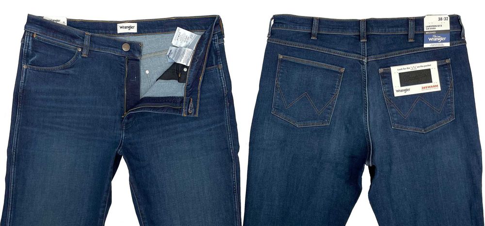 Spodnie męskie jeansy Wrangler Larston 812 Green Fuzz W38 L32