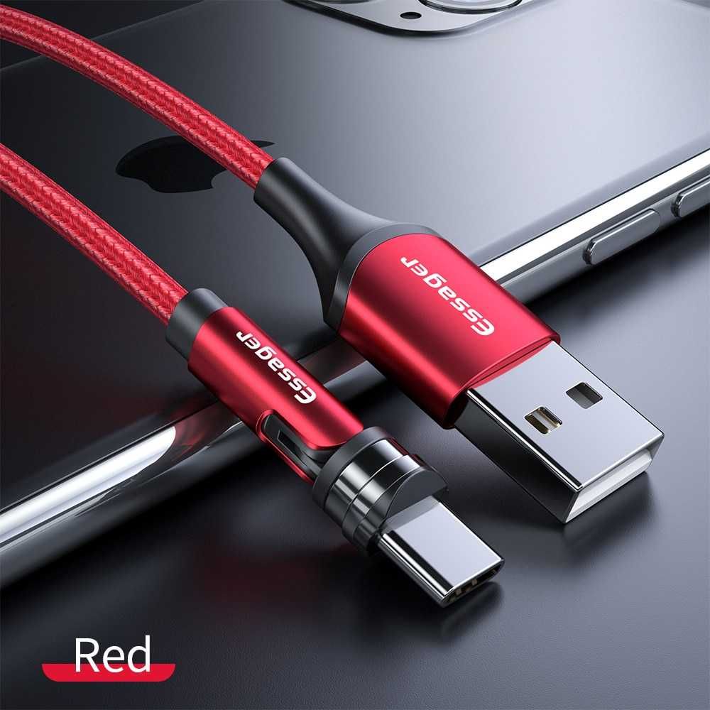 Магнитный кабель шнур провод Essager 3А micro usb lightning type-C