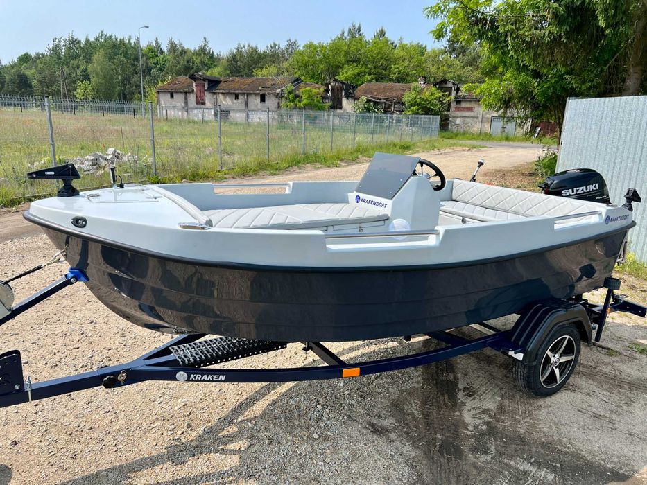 Nowa Łódź Łódka Motorowa Motorówka Rekreacyjna KRAKEN 380 OPEN RATY