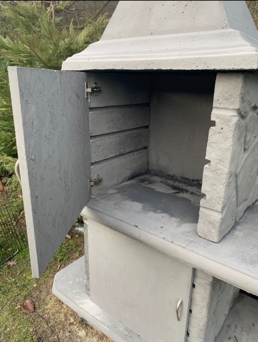 Betonowy grill z wędzarnią profesjonalne grillowanie w domowym zaciszu