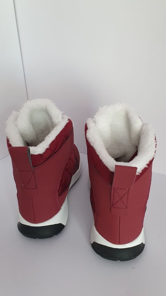 Śniegowce damskie nowe Ulogu w modnym kolorze czerwieni rozmiar 37