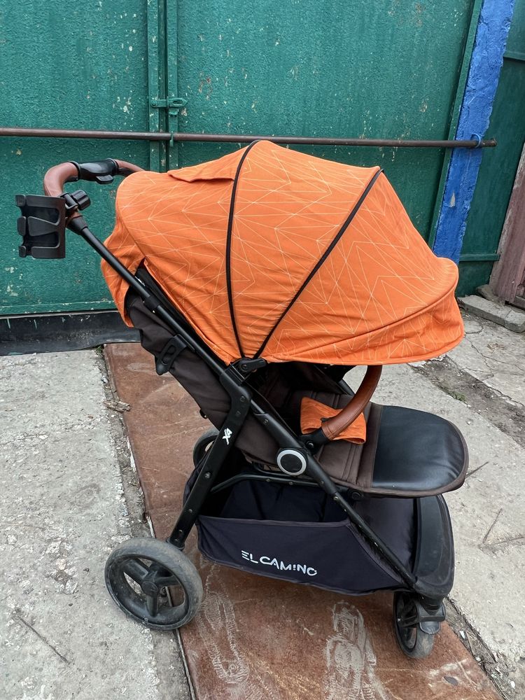 Коляска дитяча прогулянкова El Camino ME 1024 X4 Orange Lines