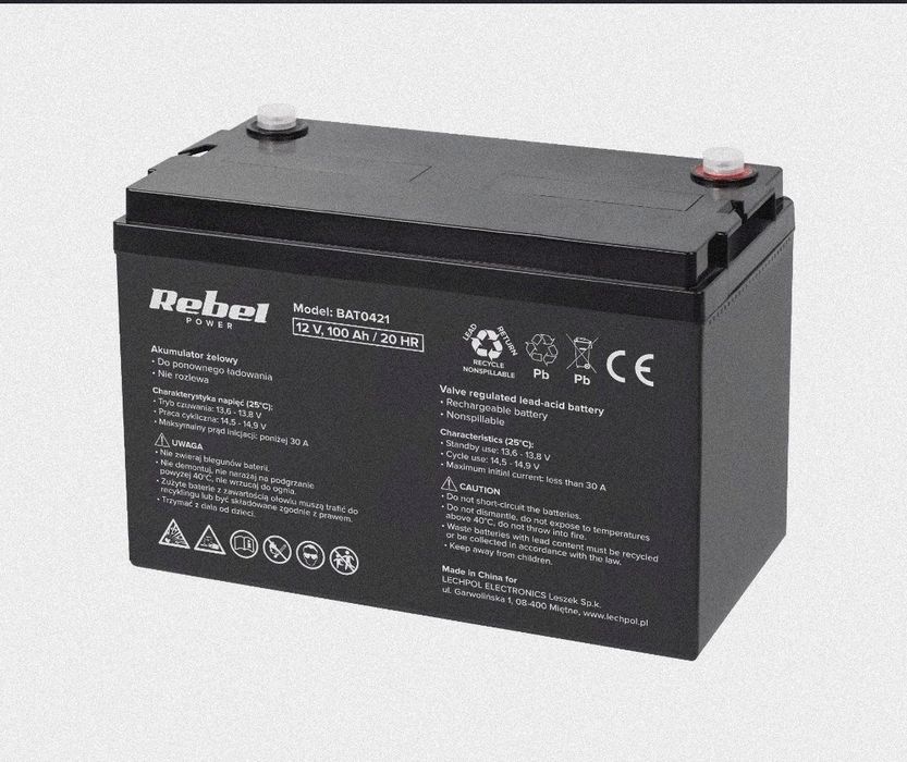 Польша гарантия 100А аккумулятор гелевый акамулятор