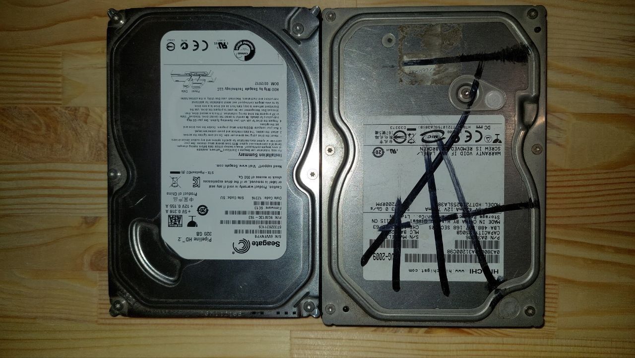 HDD диски 320 Гб, 250 Гб