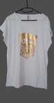 Nowy T-shirt bluzka złota Sowa