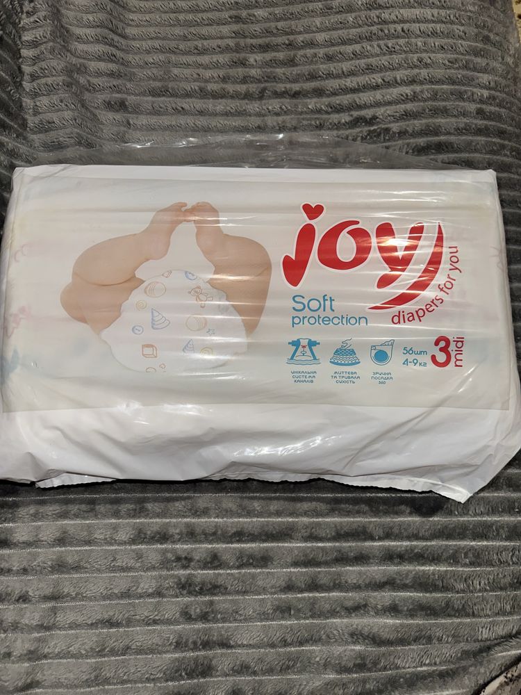 Підгузки joy 3 4-9 кг 56 шт.