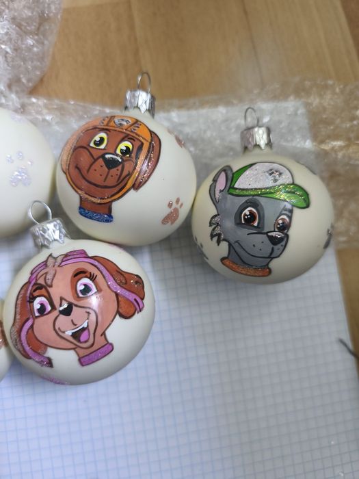 Bombki psi patrol ręcznie malowane