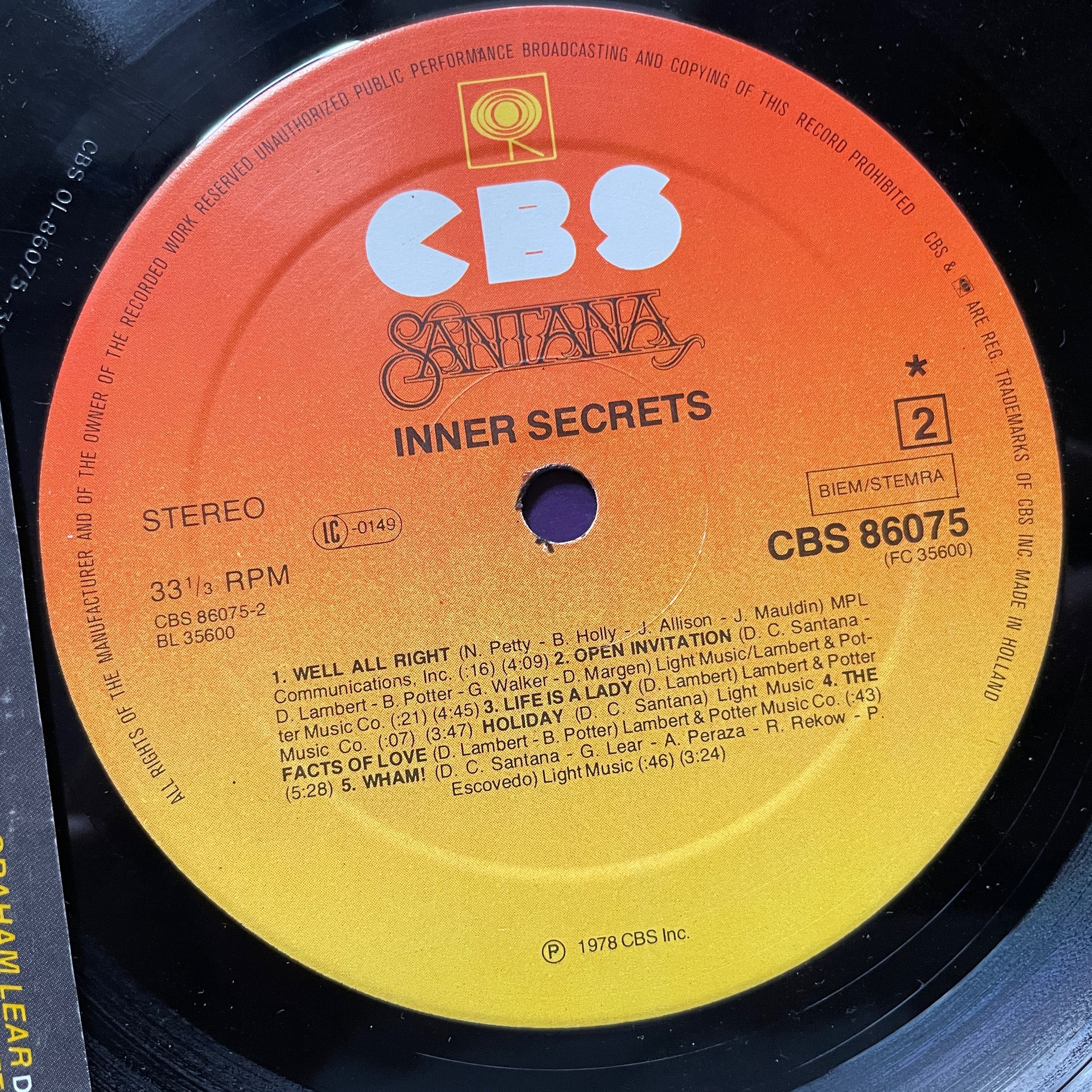 Santana – Inner Secrets 1978 [stan: VG+] m1