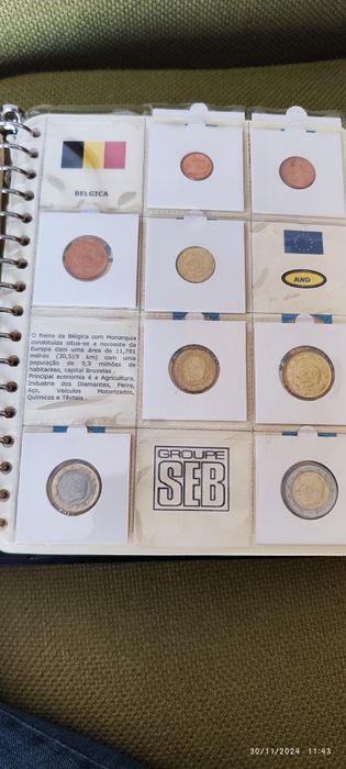 Coleção das 12 Séries das Primeiras Moedas de Euro