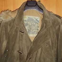 Blusão em pele autentica com capuz removivel L-XL Arturo.