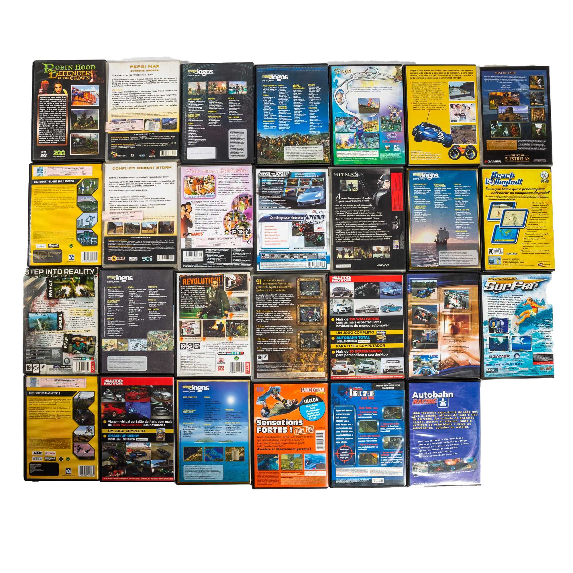 Lote de 27 jogos PC (CD e DVD)
