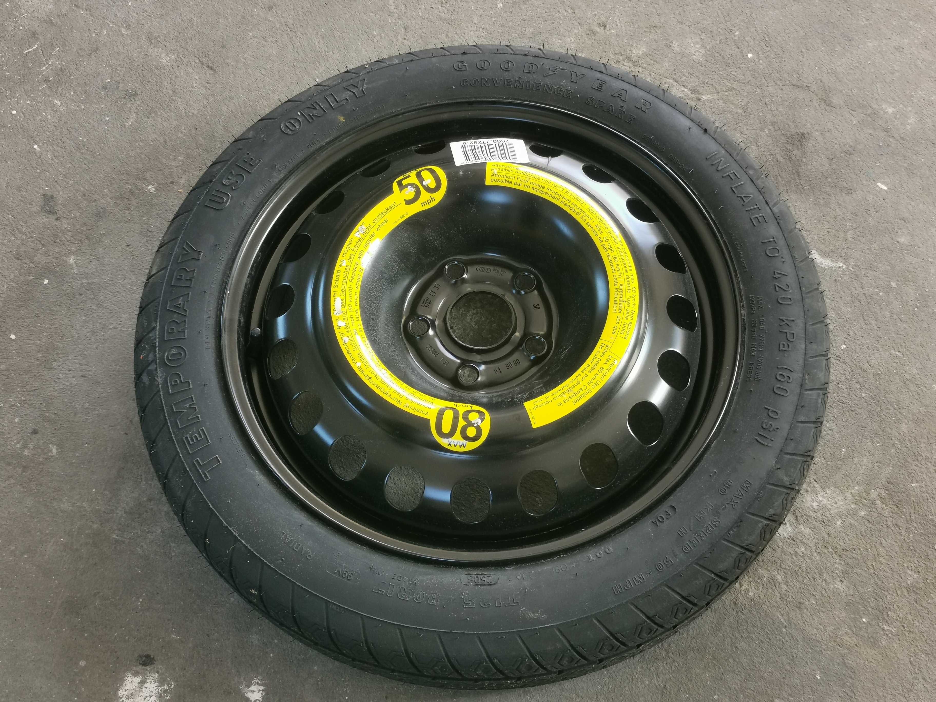 Nowe Koło Dojazdowe 5X112 17 Audi Skoda VW Touran