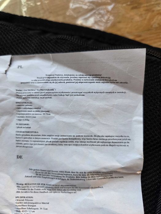 Plecak biegacza z bukłakiem na wodę TRIZAND