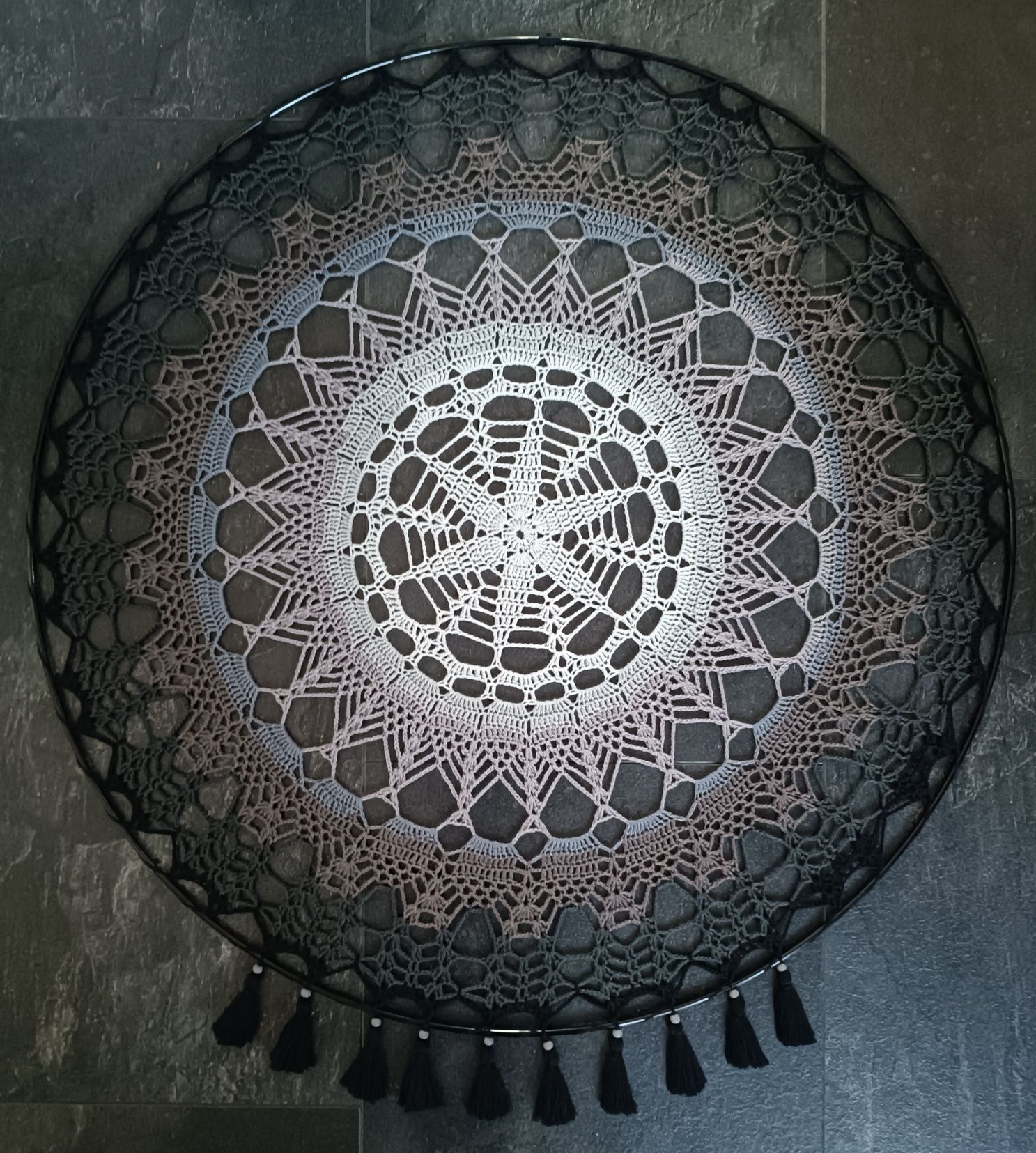 Szydełkowa mandala - łapacz snów - handmade