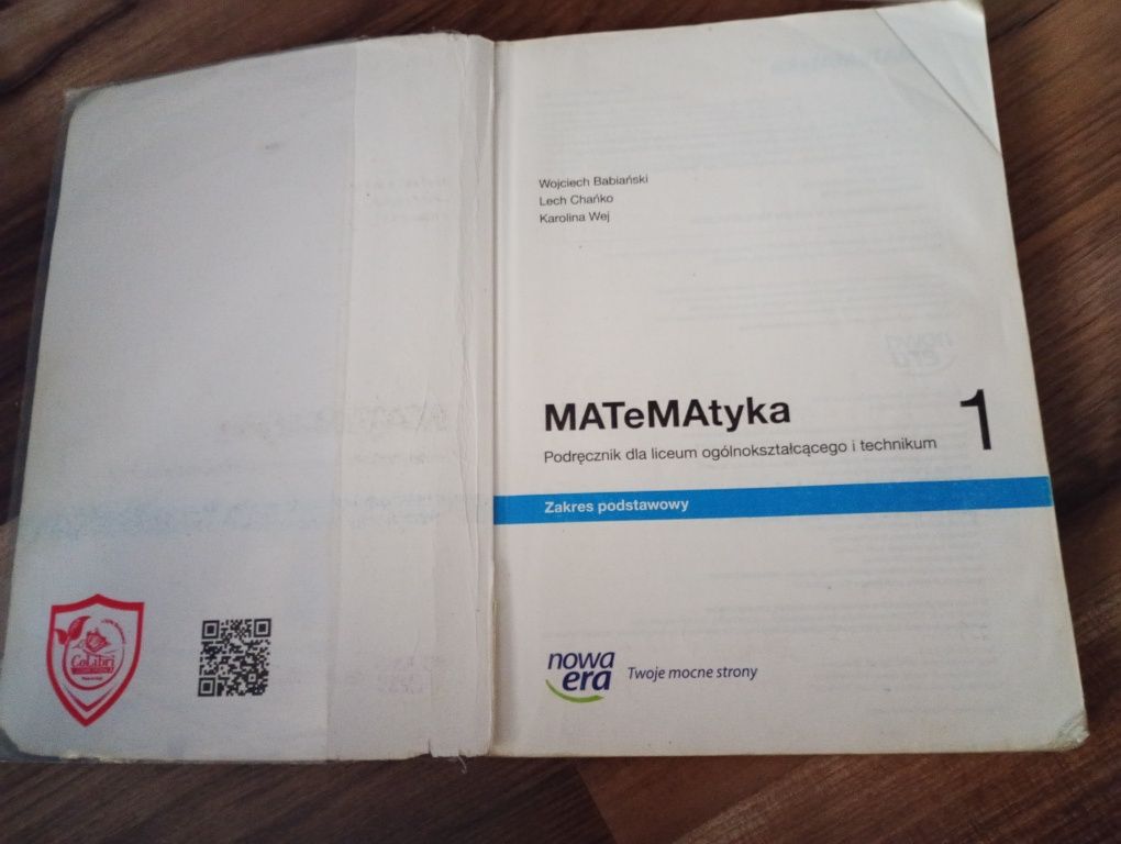 Podręcznik Matematyka 1 dla Liceum i Technikum zakres podstawowy