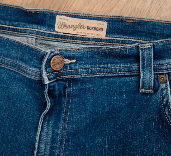 Wrangler roxboro granatowe jeansy męskie XXL 36/30