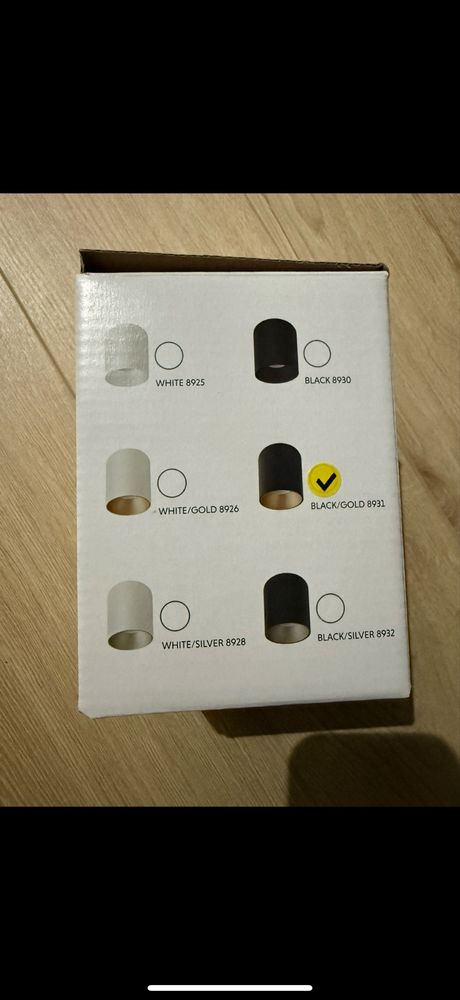 Spot tuba EYE TONE BLACK/GOLD 8931 Nowodvorski