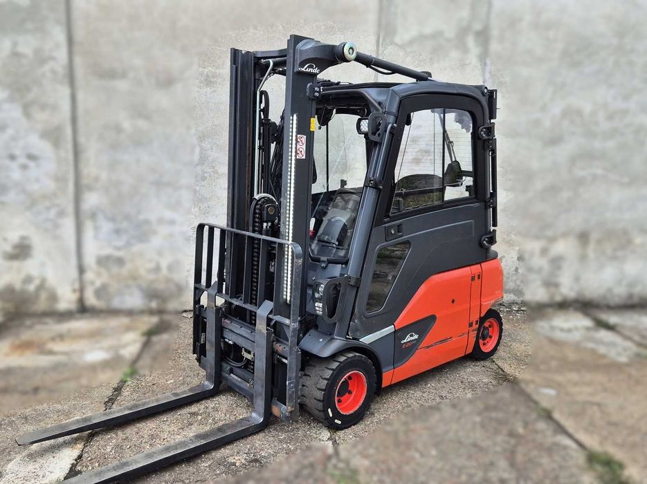 Linde E20 • 5000mtg •  wolny skok • KABINA • wózek widłowy elektryczny
