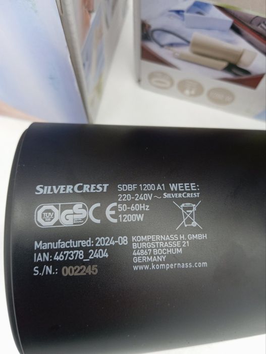 Відпарювач для одягу SilverCrest SDBF 1200 A1, парова праска утюг