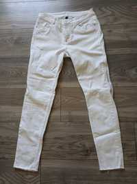 H&M 7/8 białe letnie spodnie 36/S nowe  + TOP CRIVIT