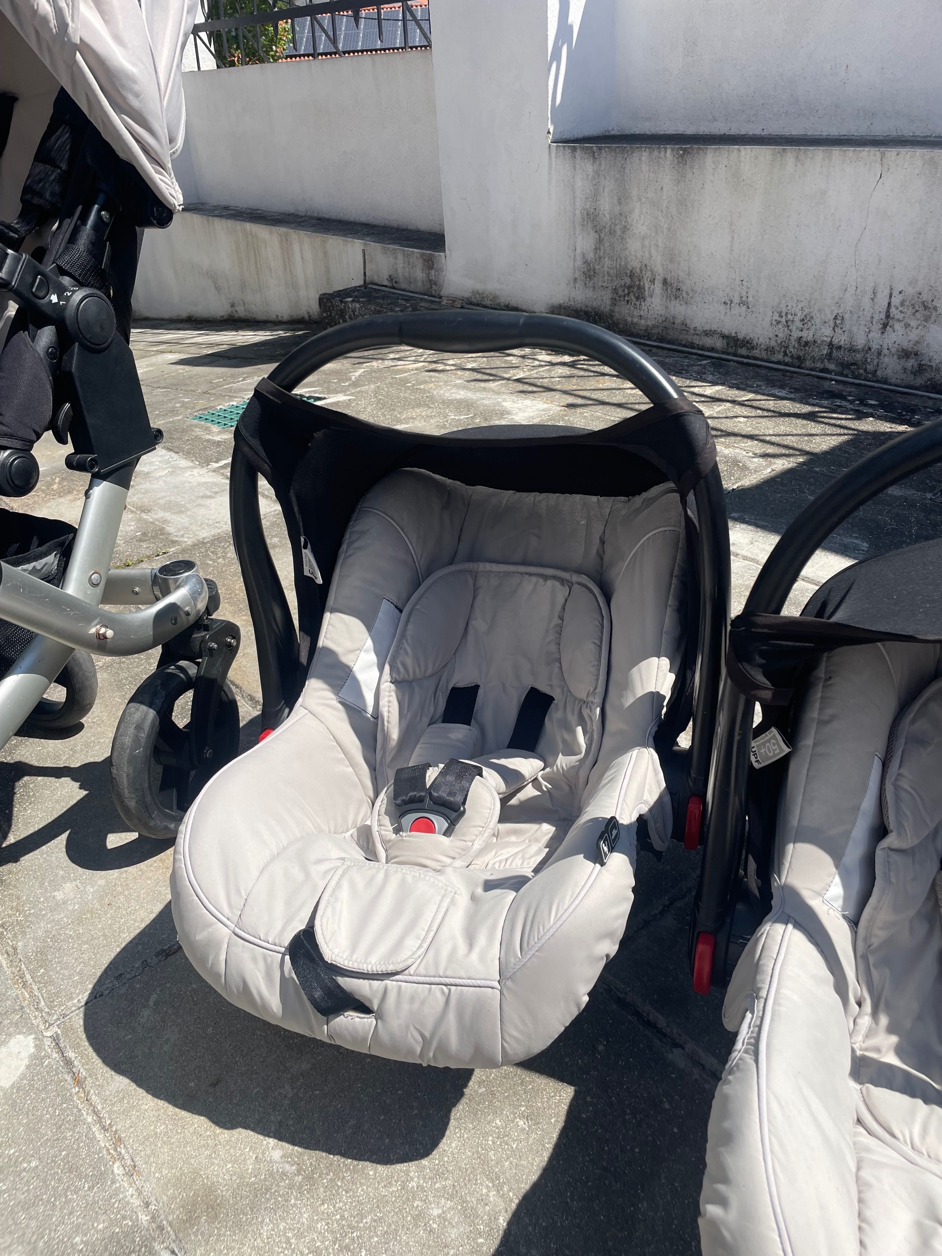 Carrinho Duplo Gêmeos com Bebê Conforto | ABC Design Zoom