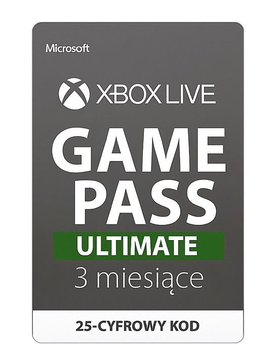 XBOX GAME PASS ULTIMATE – 3 miesiące (25-cyfrowy kod, region Polska)