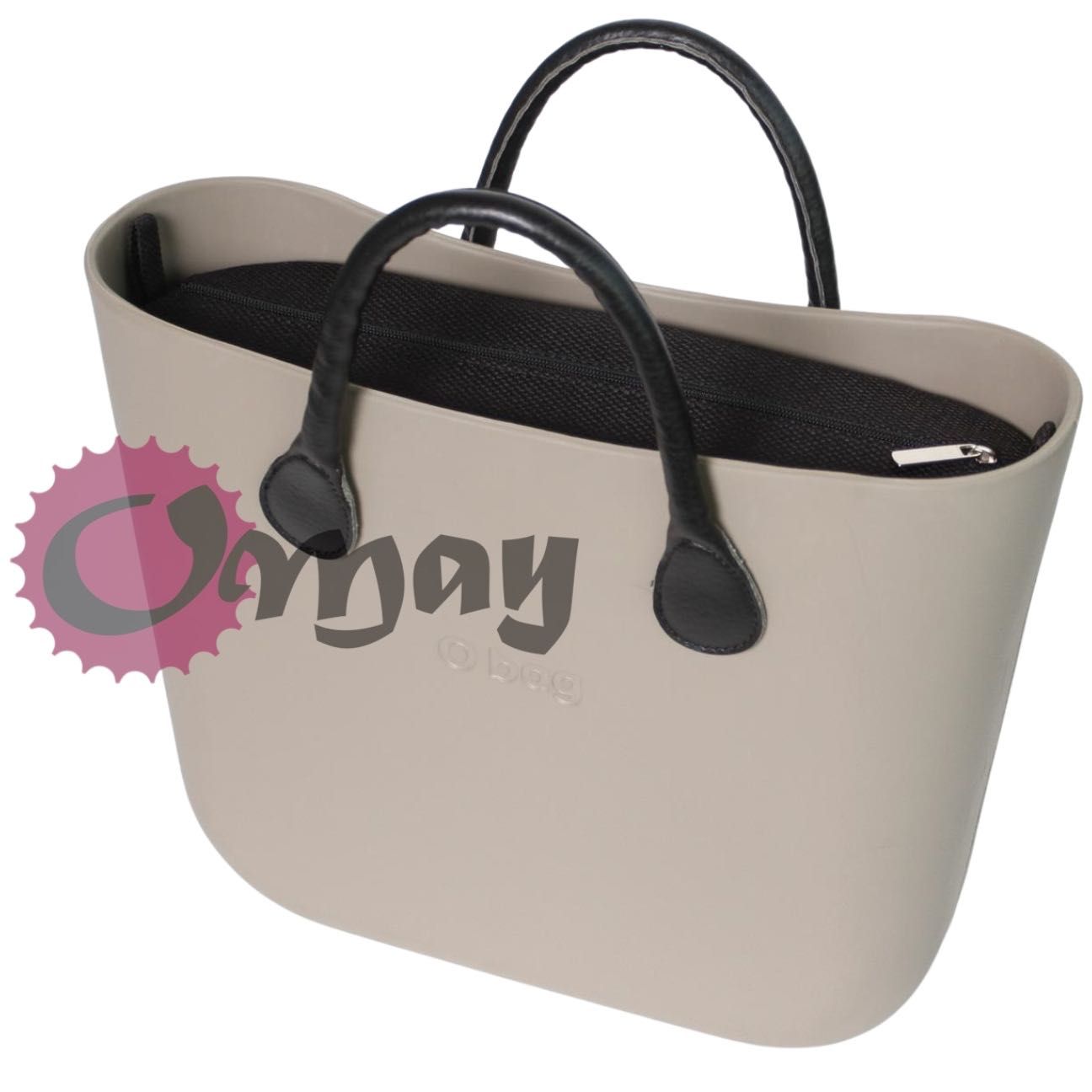 organizer OBAG STANDARD efektowna czarna struktura OMAY