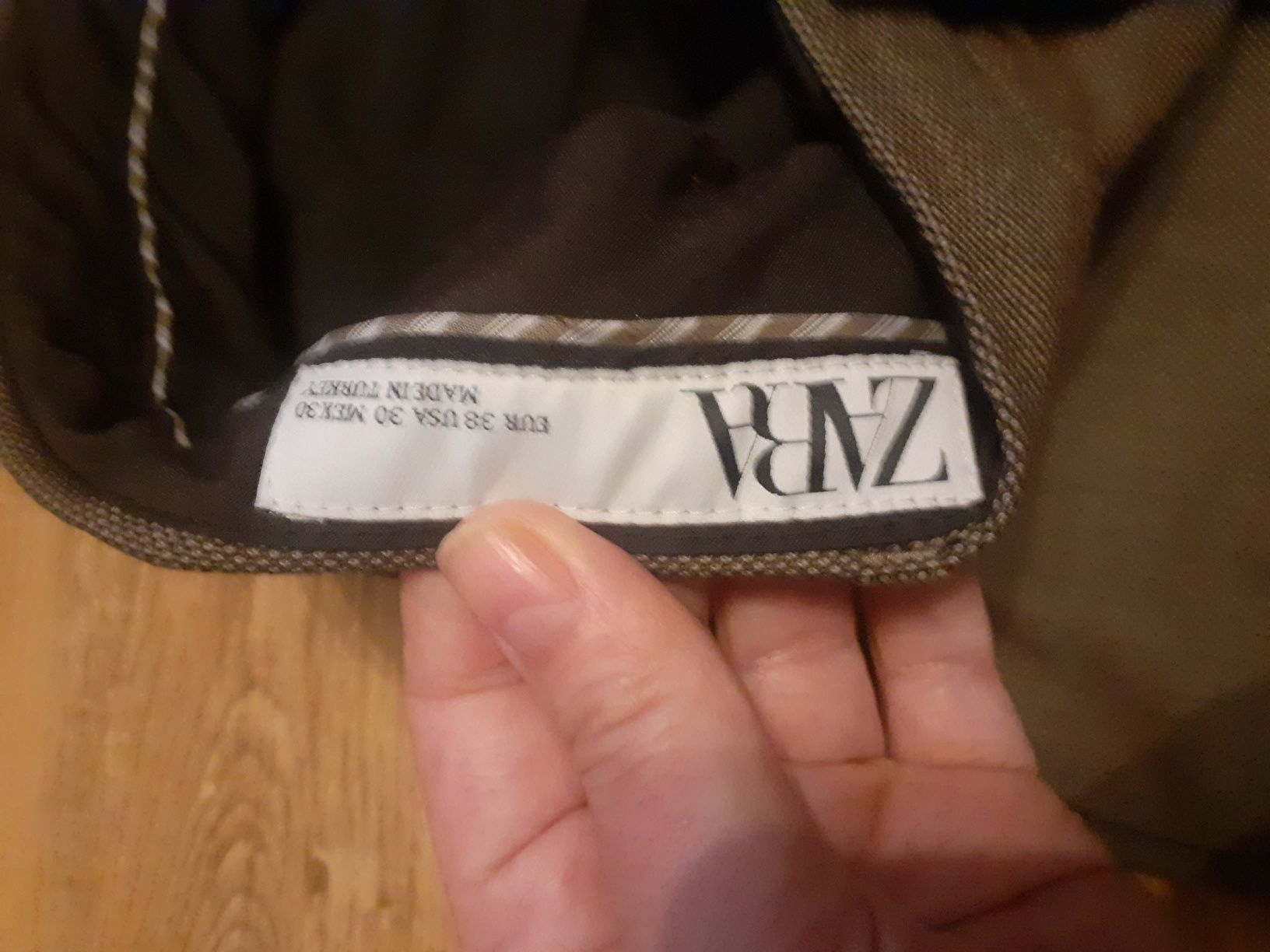 Spodnie zara eleganckie garniturowe męskie