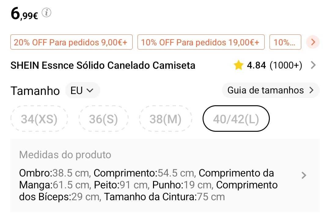 Camisola manga comprida creme Shein