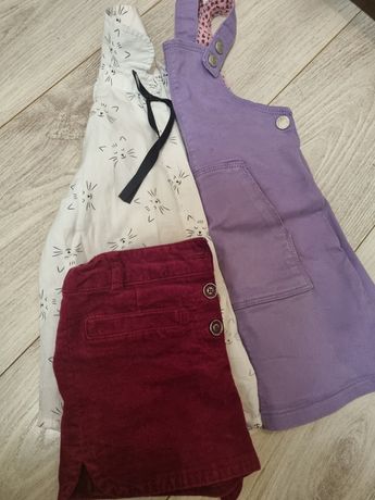Сукня для дівчинки, сарафан фіолетовий джинс теплі шорти блуза шорти