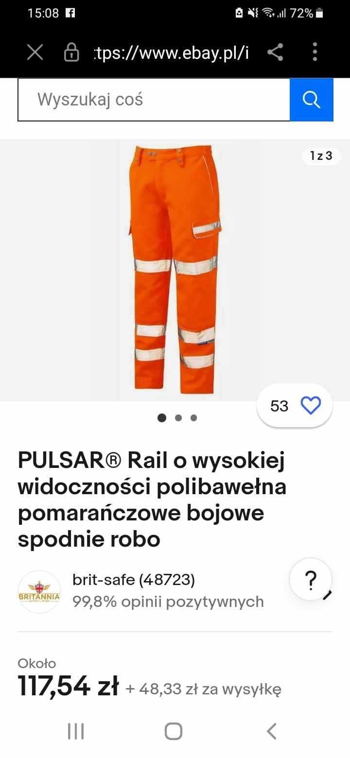 Spodnie robocze Pulsar wiatro i wodoodporne