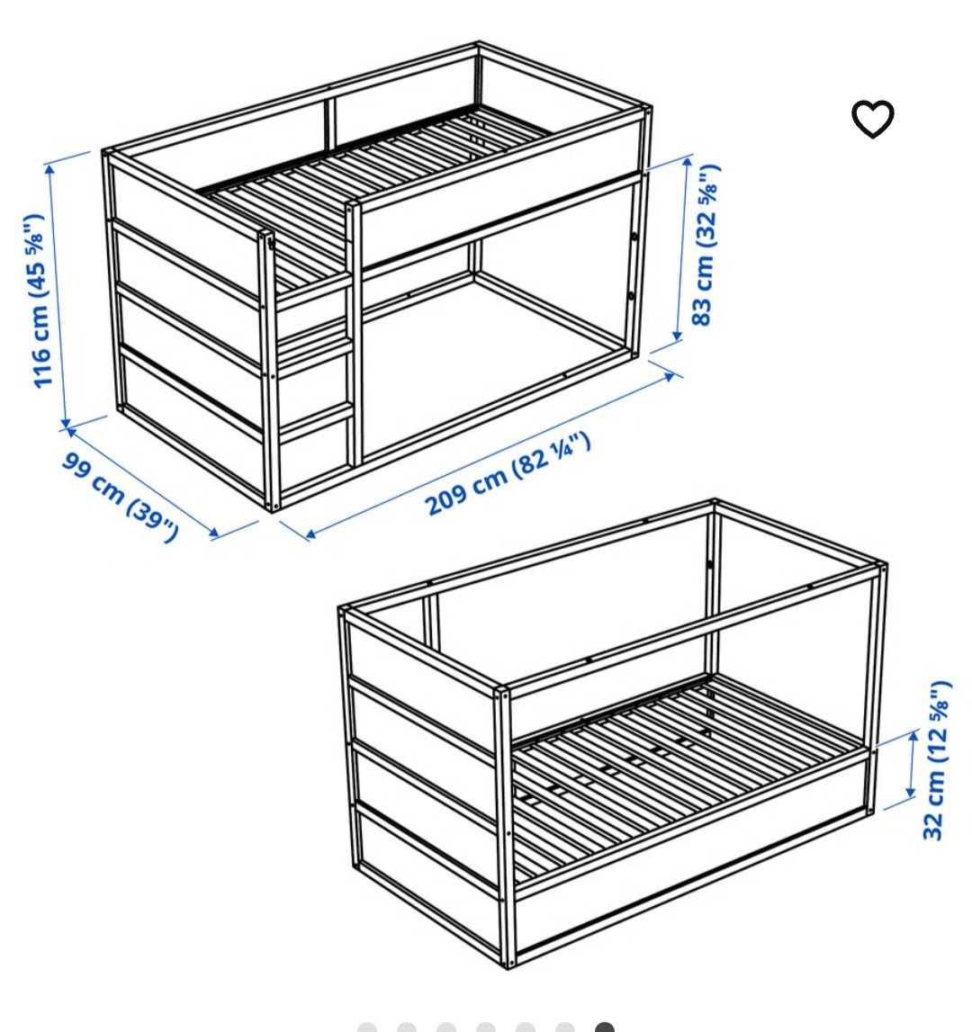 Łóżko Ikea Kura białe ZAREZERWOWANE