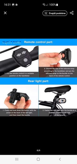 Kierunkowskazy do roweru NOWE