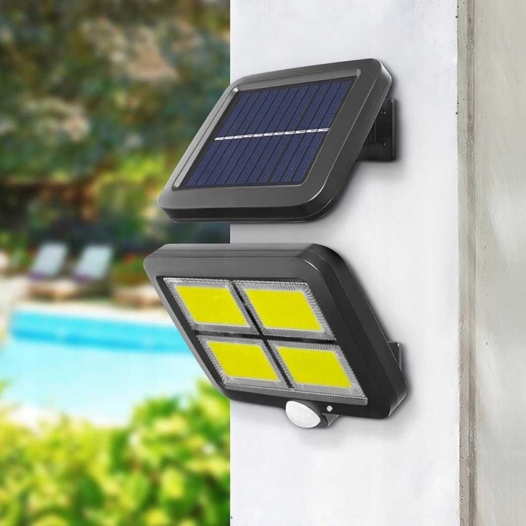 Lampa solarna 128 LED z czujnikiem ruchu i zmierzchu