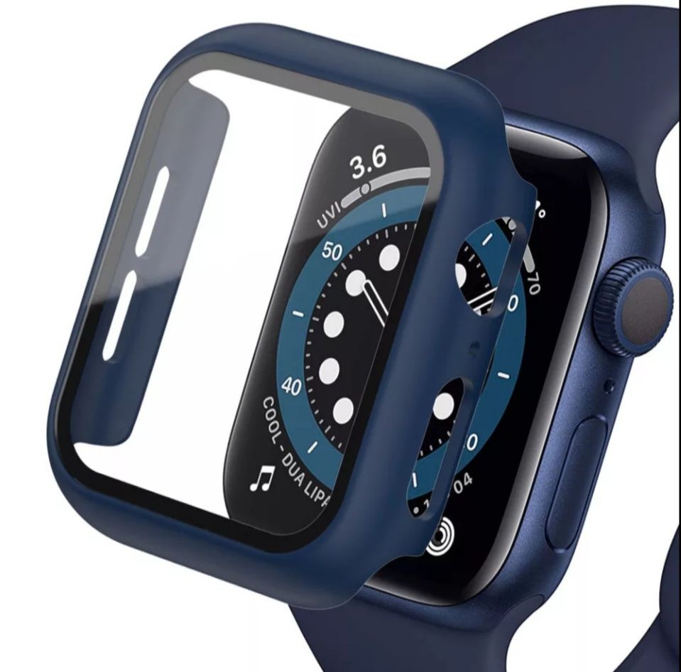 Vidro + Capa P/ Apple Watch - 38 / 40 / 41 / 42 / 44 / 45 / 49mm