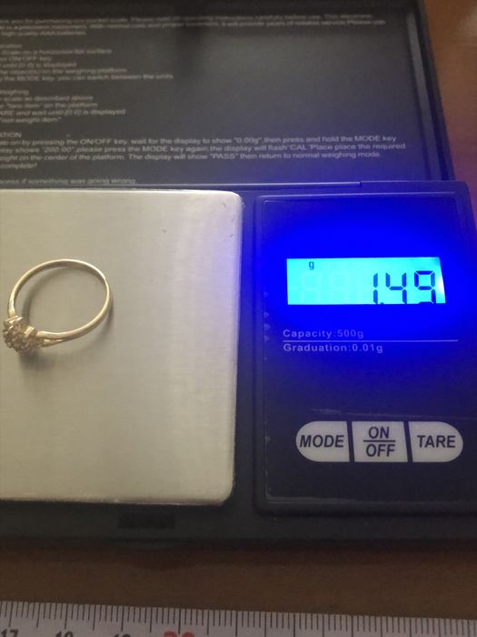 Zloty pierscionek 375