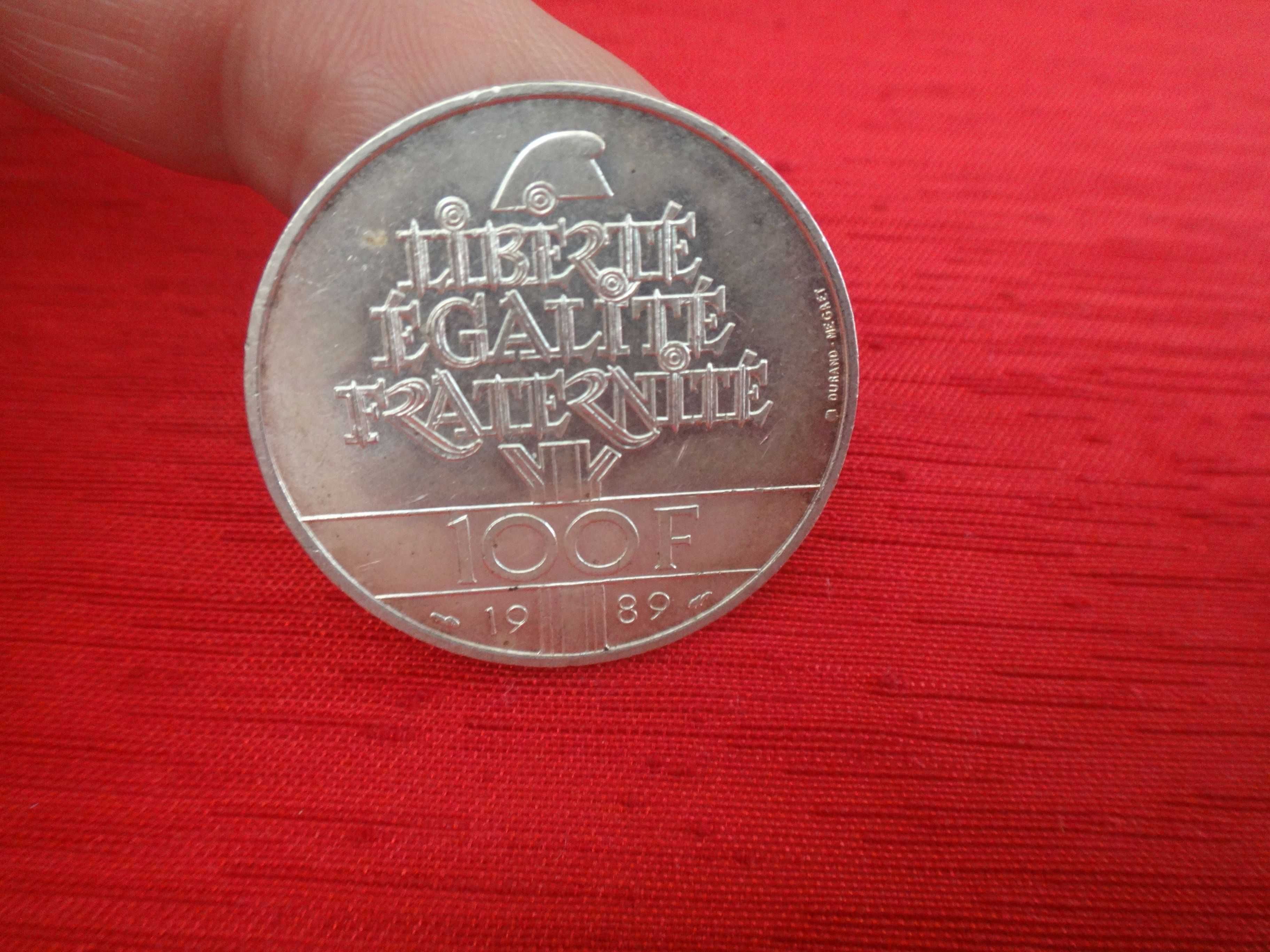Srebrna moneta 100 Franków 1989