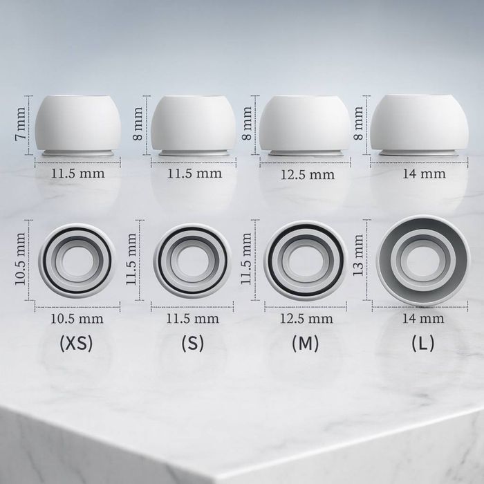 Оригинальные амбушюры к наушникам AirPods Pro/Pro2 - XS/S/M/L