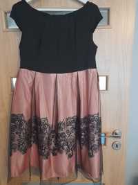 Sukienka nowa damska typu hiszpanka kolor czarny i róż  rozmiar M/L