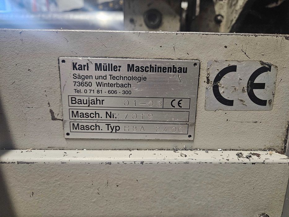 Piła taśmowa Klaeger Muller HBA 240 - automat