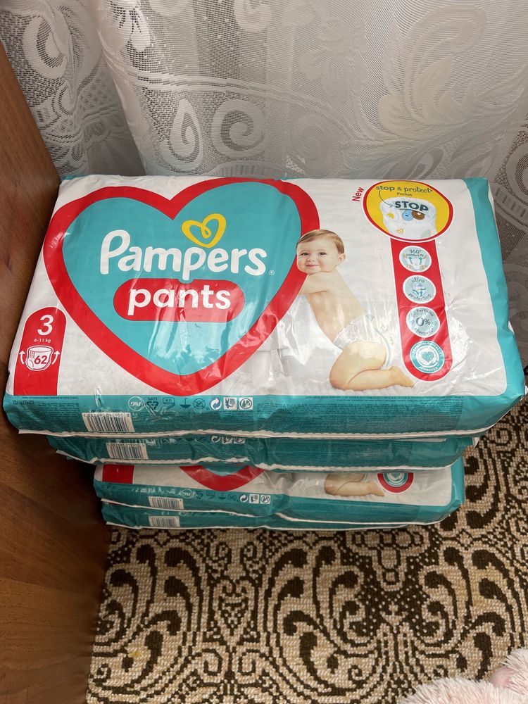 Підгузки-трусики Pampers Pants розмір 3 (6-11 кг), 62 шт