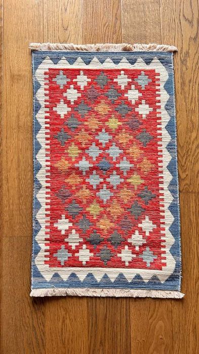 Dwustronny Dywan (Kilim) do Prania w Nowoczesny Wzór Etniczny (50x80)