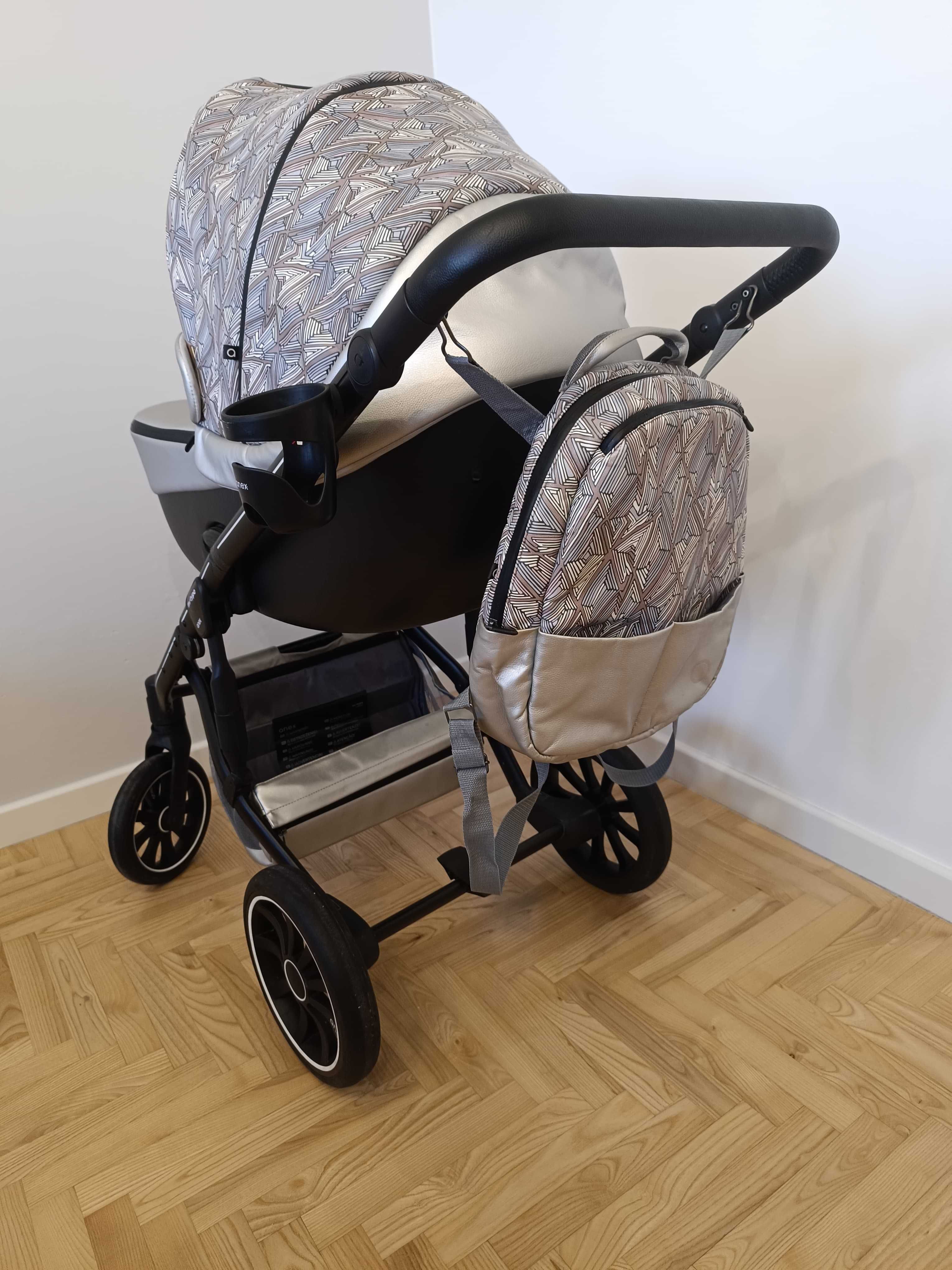 Wózek Anex M Type Vogue 2w1, Gondola + Spacerówka + dodatki