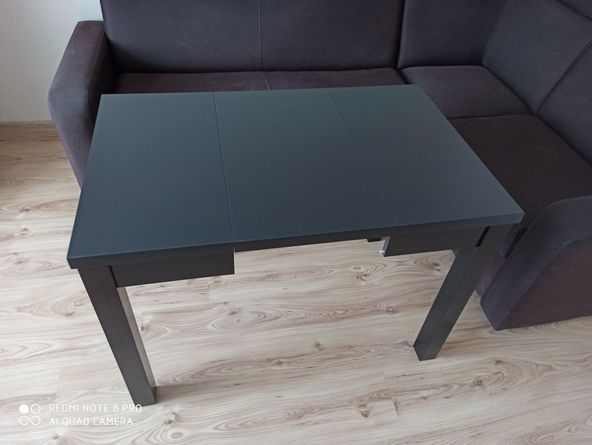 Stół kwadratowy rozkladany 80x80x160 czarny