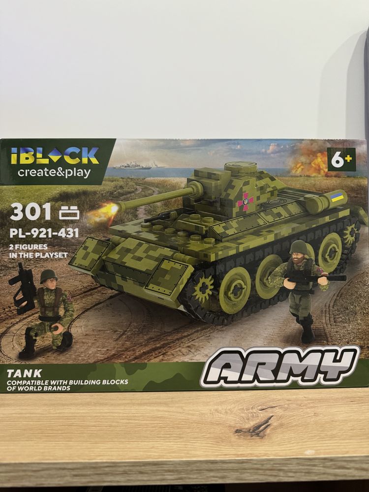 Конструктор дитячий військовий танк Iblock, 921-431