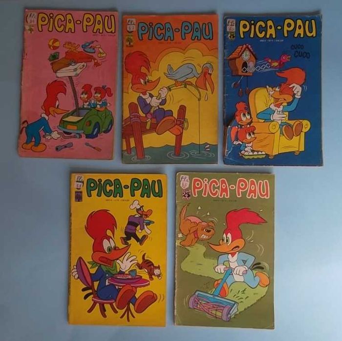 5 revistas PICA-PAU  - Editora Abril anos 70