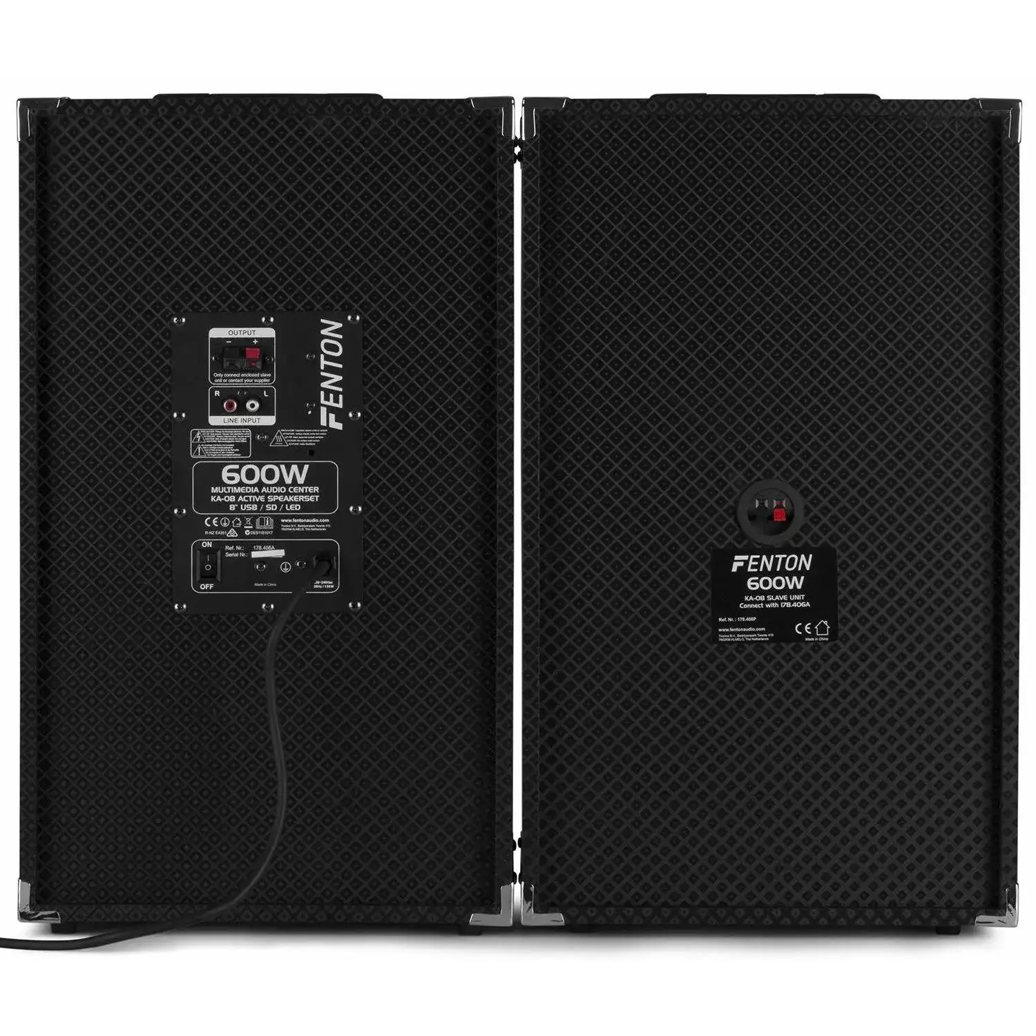 Zestaw kolumn Fenton KA-08 LED 600Watt BT/USB/SD Gwarancja !