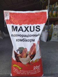 Maxus - комбикорм финиш - бройлер, утка, гусь, цыпленок - 20 кг